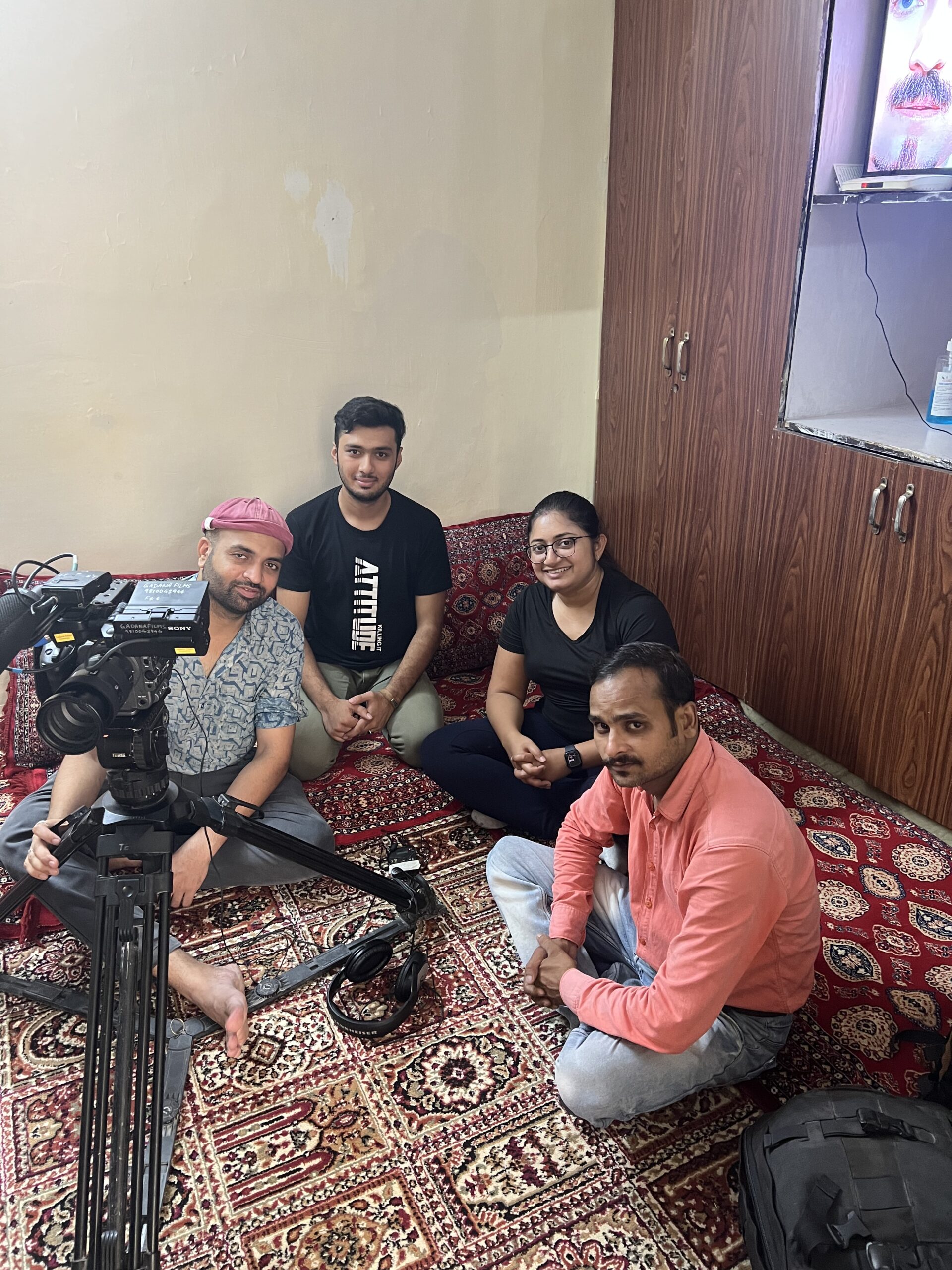 Ankita and her team at the shoot of Far from Home (2022-23)